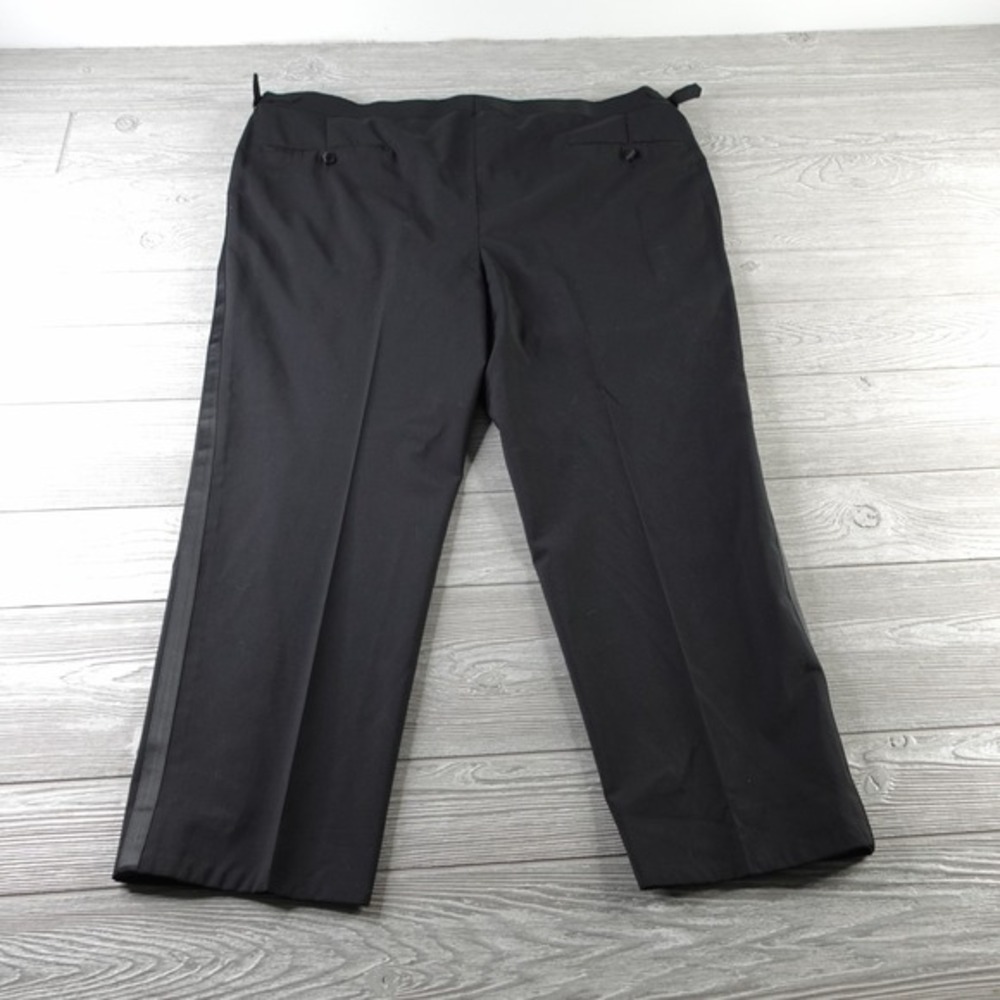 SuitSupply Reda 1865 Tuxedo Trouser Pants Mens 42x27 Black Wool Straight Leg - Picture 3 of 10